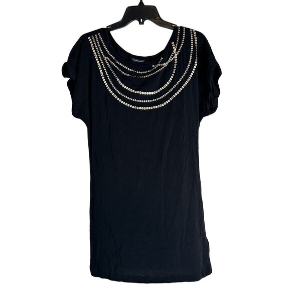 2/$30‎ Banana Republic Tunic Blouse Sequins Design Academia Size S - Picture 1 of 5